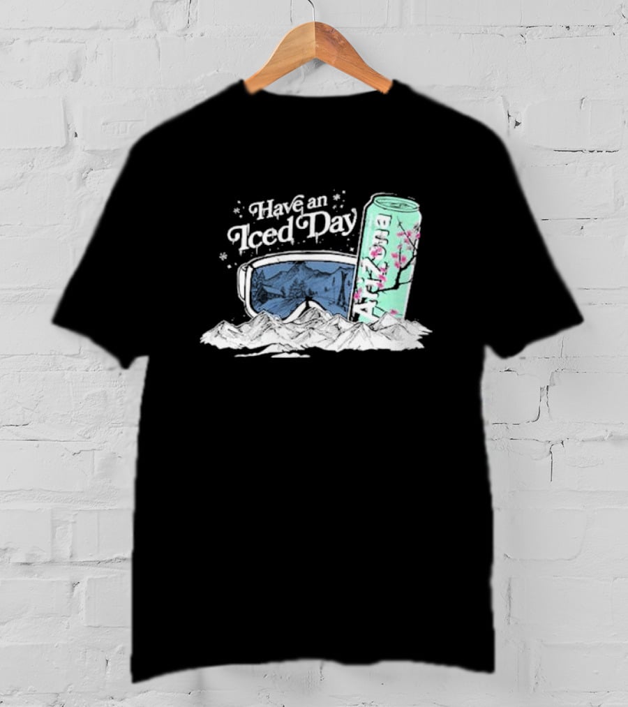 Have An Iced Day Arizona Can Sunglasses Snowy Mountains Blossom T-Shirt