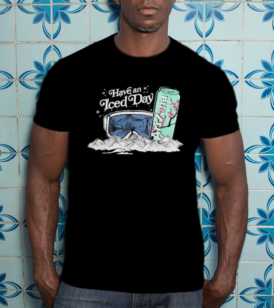 Have An Iced Day Arizona Can Sunglasses Snowy Mountains Blossom T-Shirt