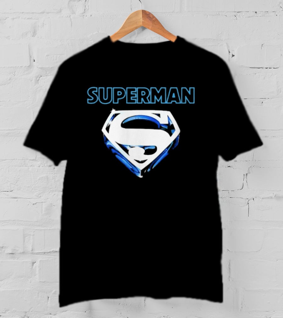 Superman Donner-esque Look White And Blue Iconic Shield T-Shirt