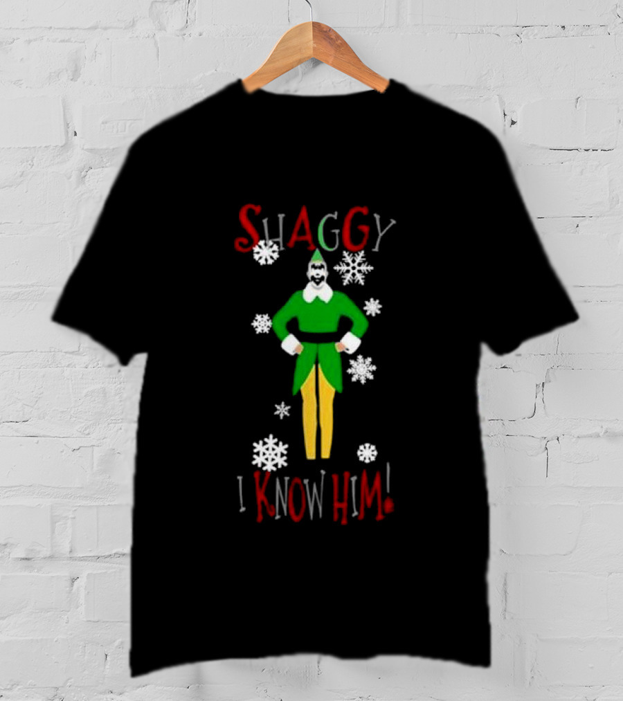 Shaggy Elf I Know Him Snowflakes T-Shirt