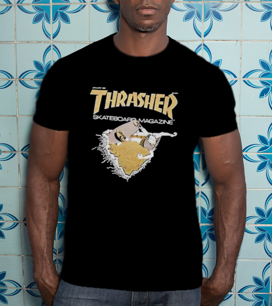Thrasher Skateboard Magazine Torn Concrete T-Shirt