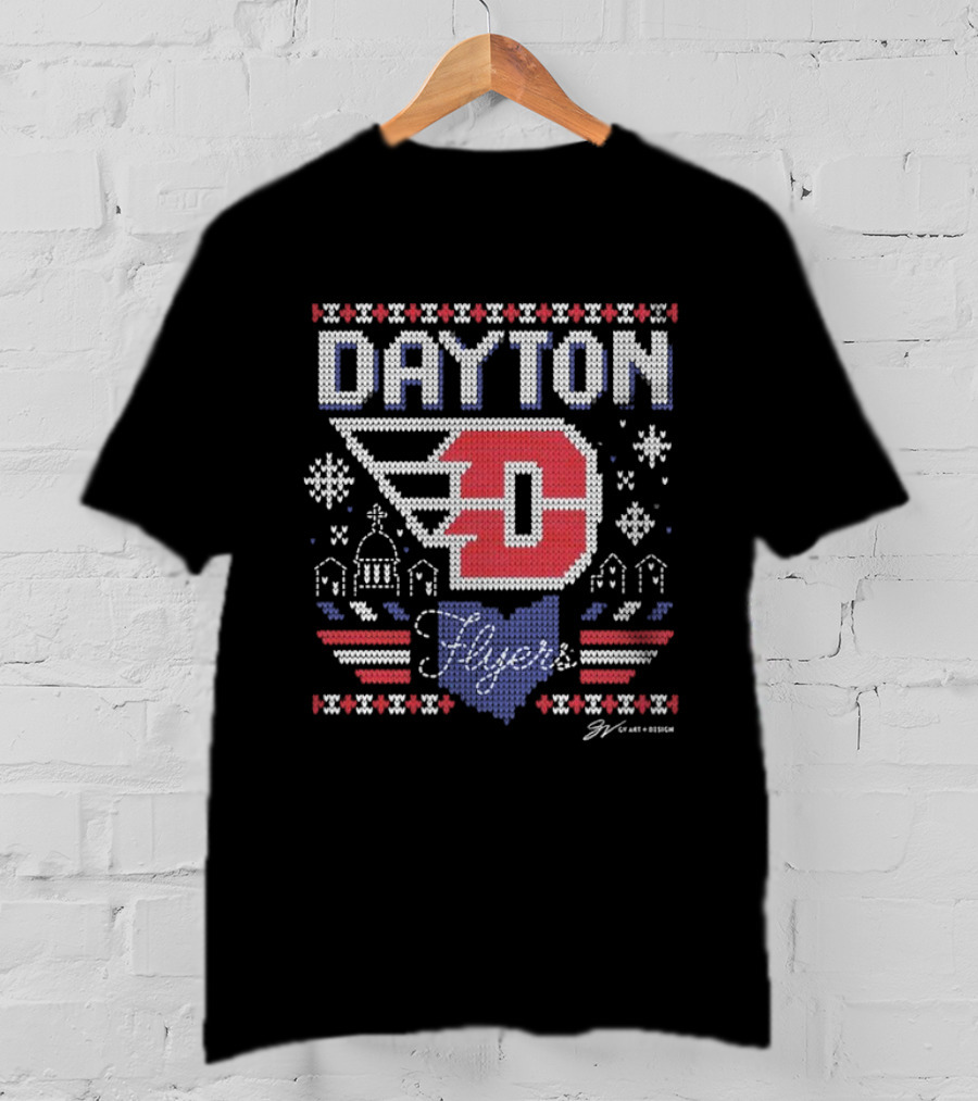 Dayton Flyers Swishmas Ugly Christmas T-Shirt