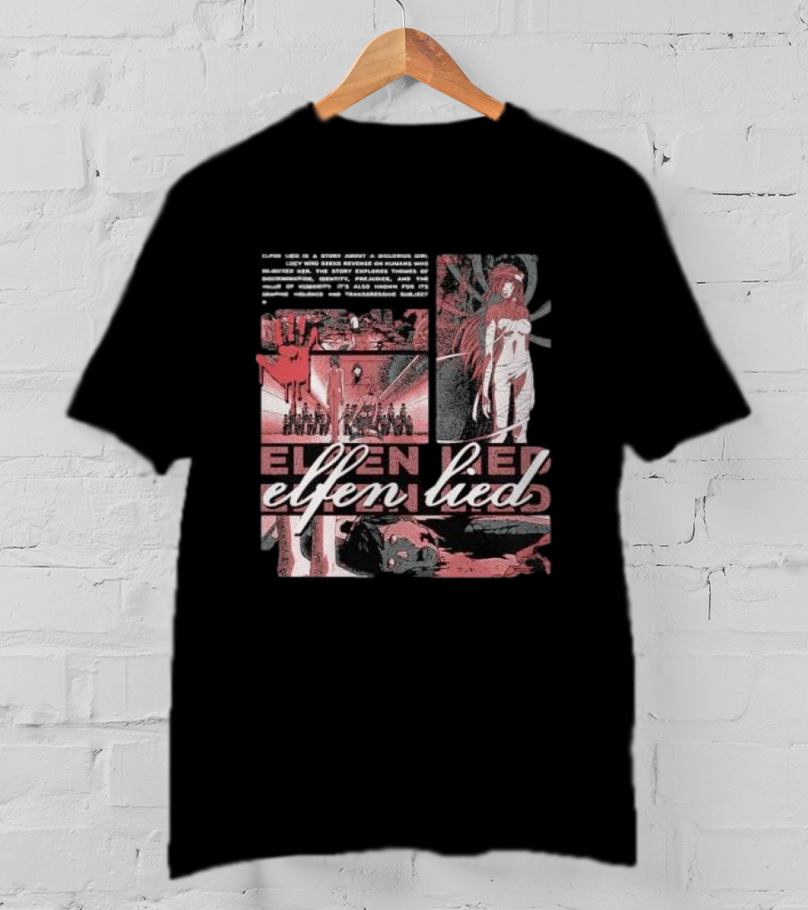 Elfen Lied Story And Imagery With Elfen Lied Text And Visual Elements T-Shirt