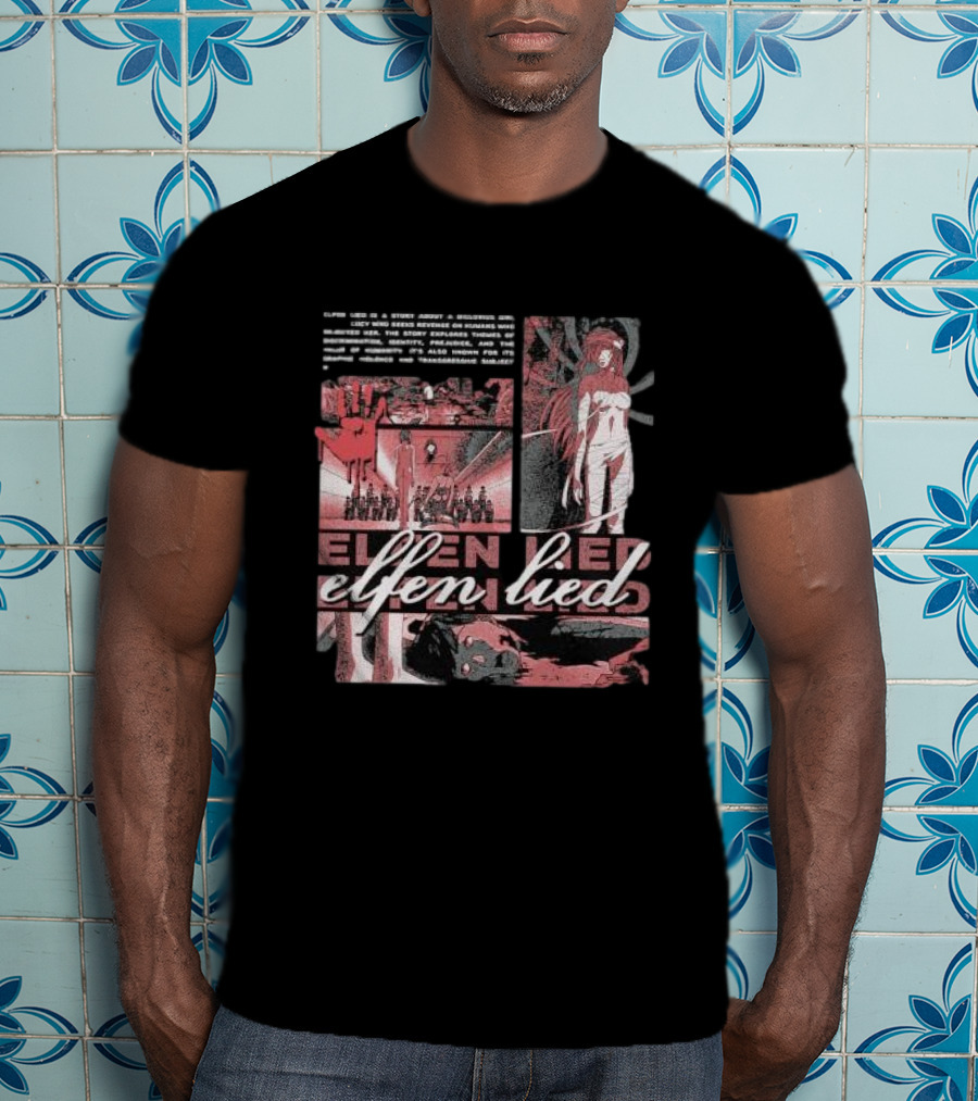 Elfen Lied Story And Imagery With Elfen Lied Text And Visual Elements T-Shirt