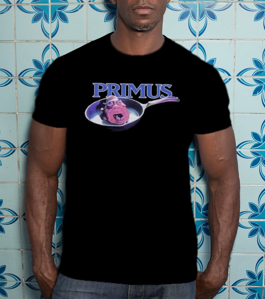 Primus Fizzle Fry Album Art Purple Character In Pan T-Shirt