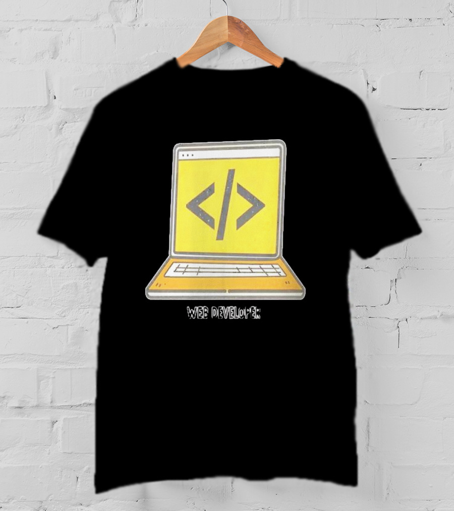 Web Developer Laptop Code Symbol Professional Occupation T-Shirt
