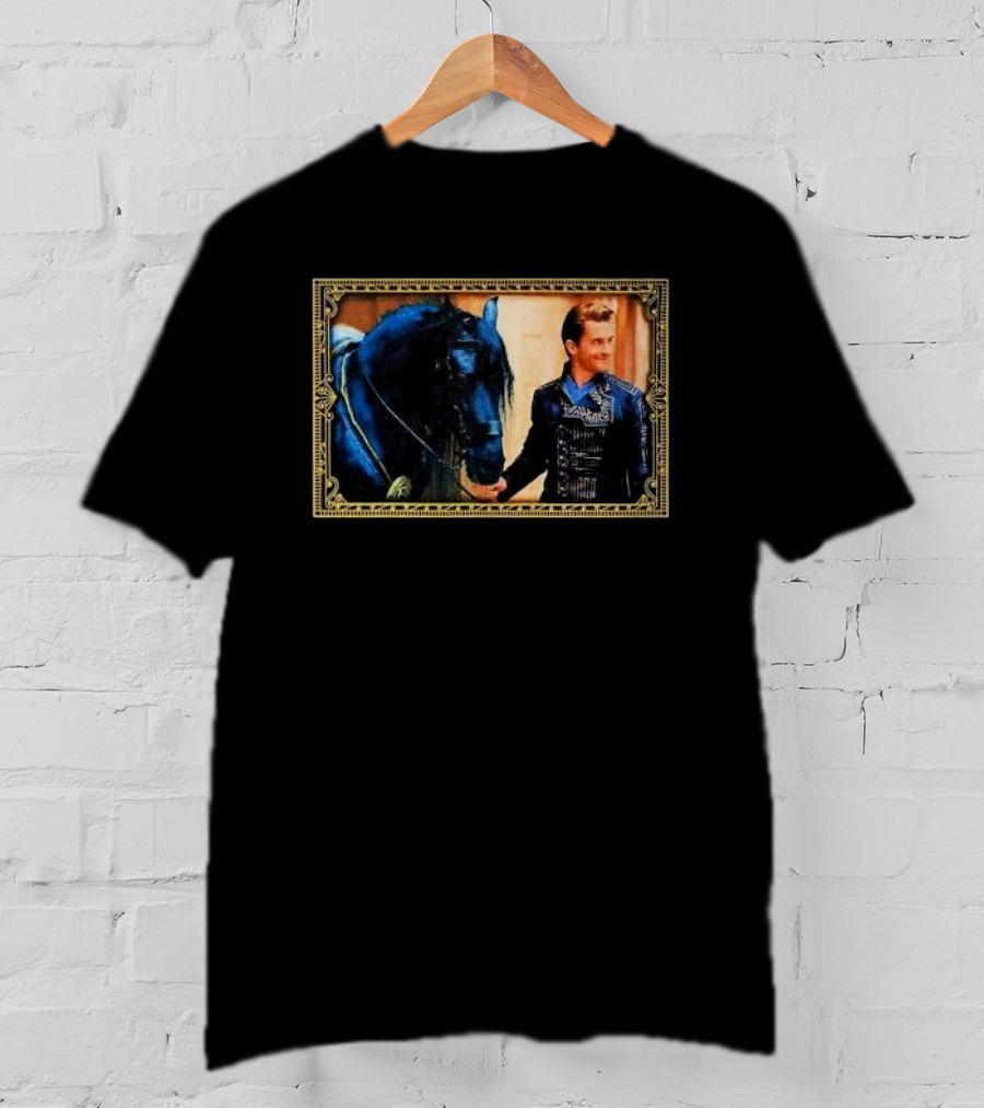 Wicked Fiyero Frame With Dark Horse And Male Figure In Ornate Border T-Shirt