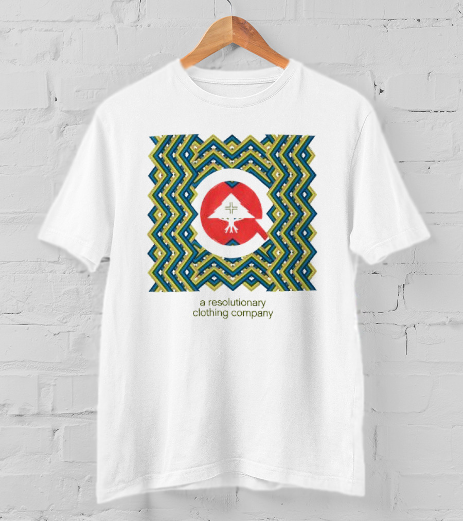 Tribesmen Cycle A Resolutionary Clothing Company Bold Geometric Pattern With Red White T-Shirt