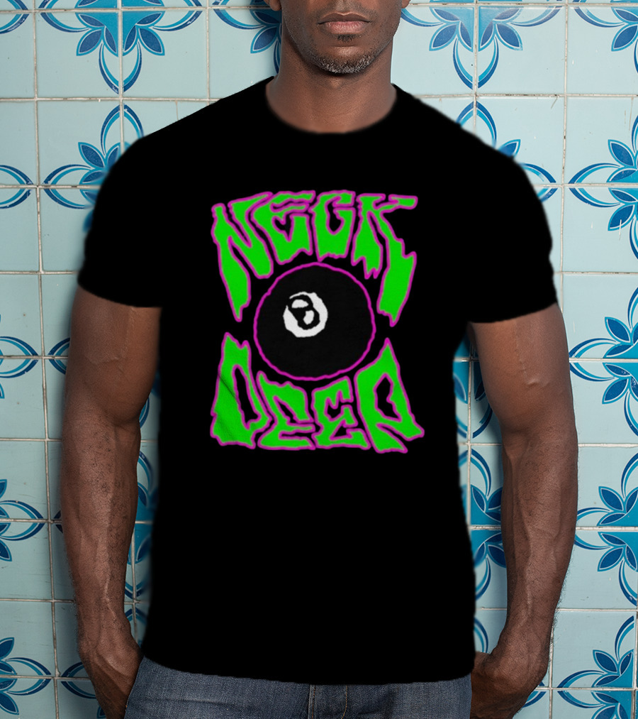 Neck Deep 8 Ball Neon Green Purple Pop Punk T-Shirt