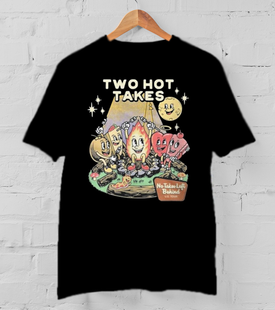 Two Hot Takes Campfire Characters No Takes Left Behind U.S. Tour T-Shirt