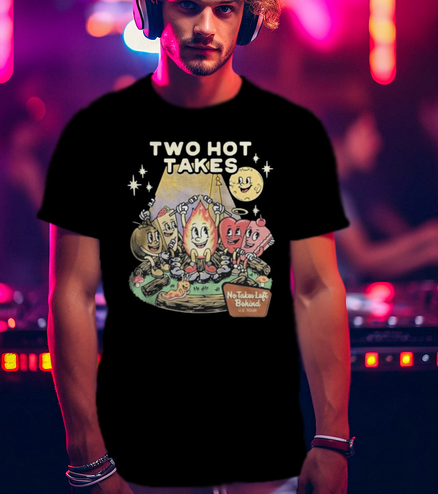Two Hot Takes Campfire Characters No Takes Left Behind U.S. Tour T-Shirt