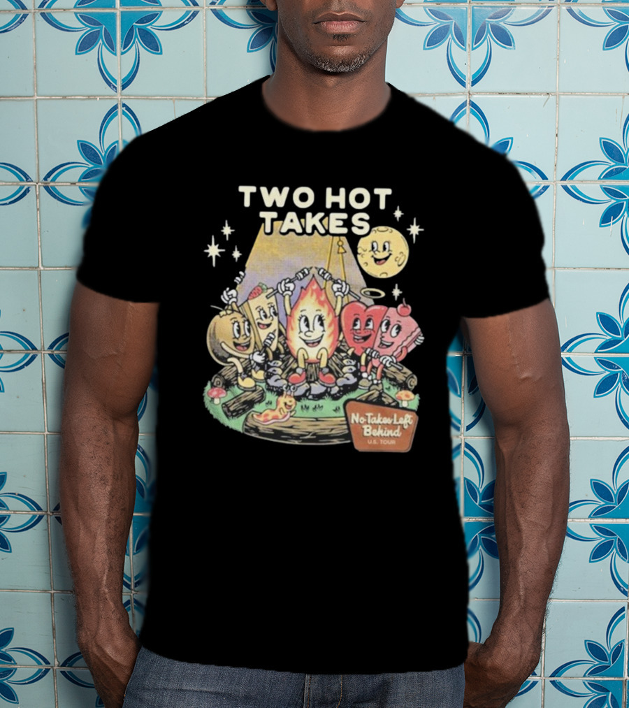 Two Hot Takes Campfire Characters No Takes Left Behind U.S. Tour T-Shirt