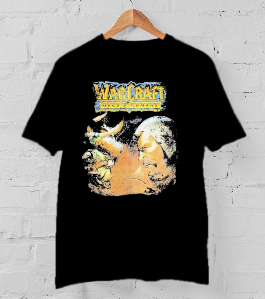 Warcraft Orcs And Humans Showdown Fantasy Battle Grey T-Shirt