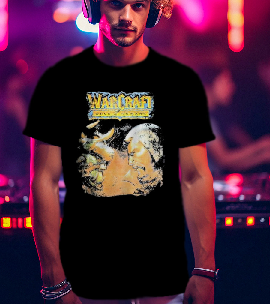 Warcraft Orcs And Humans Showdown Fantasy Battle Grey T-Shirt