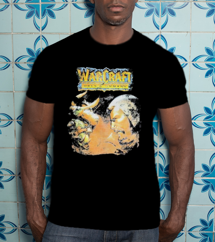 Warcraft Orcs And Humans Showdown Fantasy Battle Grey T-Shirt