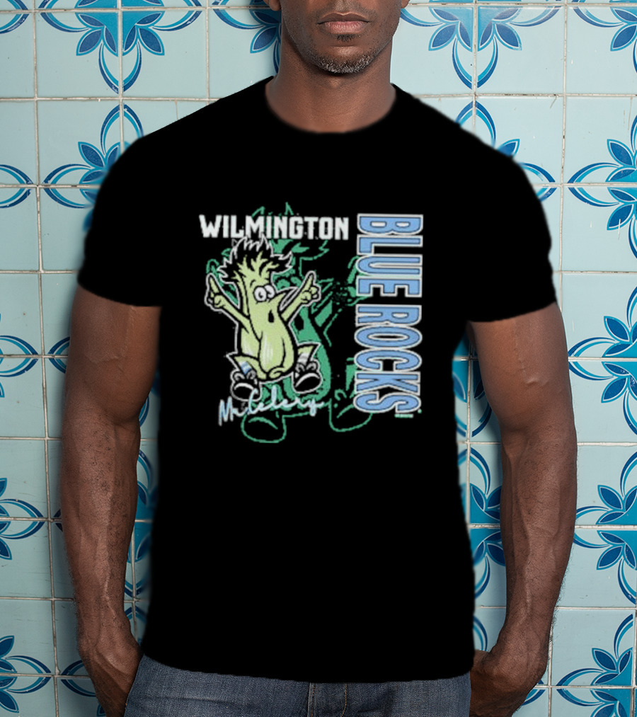 Wilmington Blue Rocks Mr. Celery Character T-Shirt