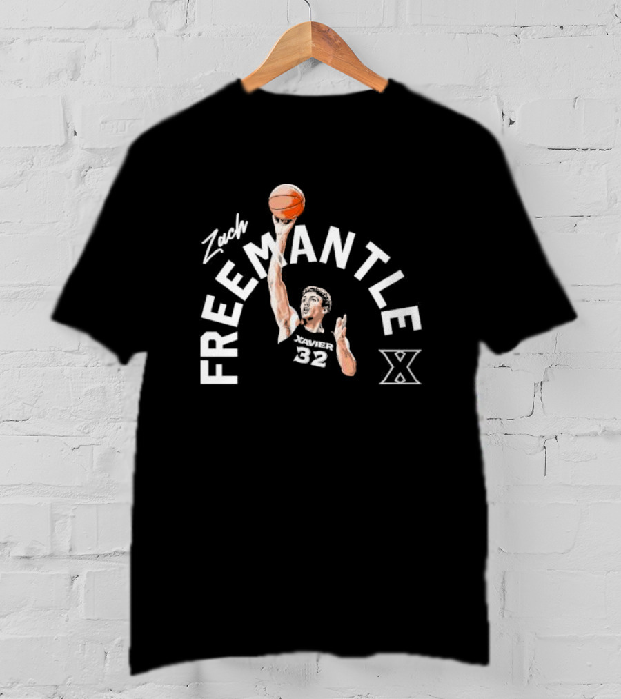 Zach Freemantle Xavier 32 Basketball Xavier Musketeers T-Shirt