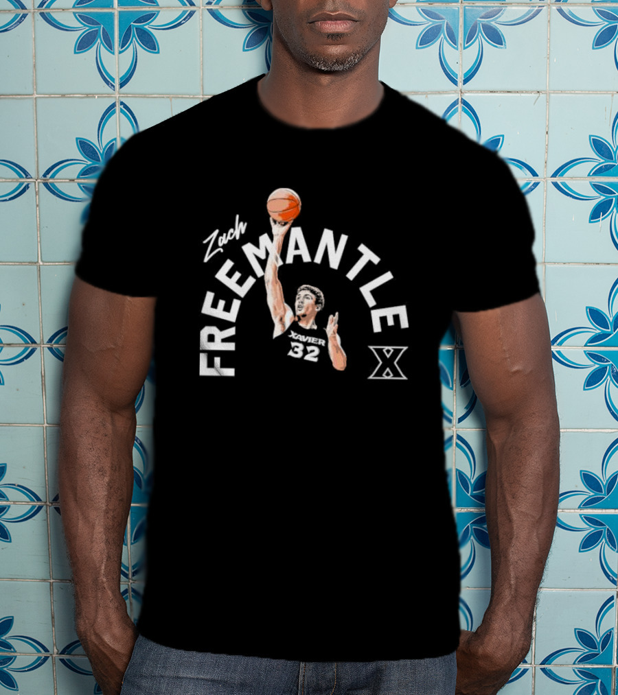 Zach Freemantle Xavier 32 Basketball Xavier Musketeers T-Shirt