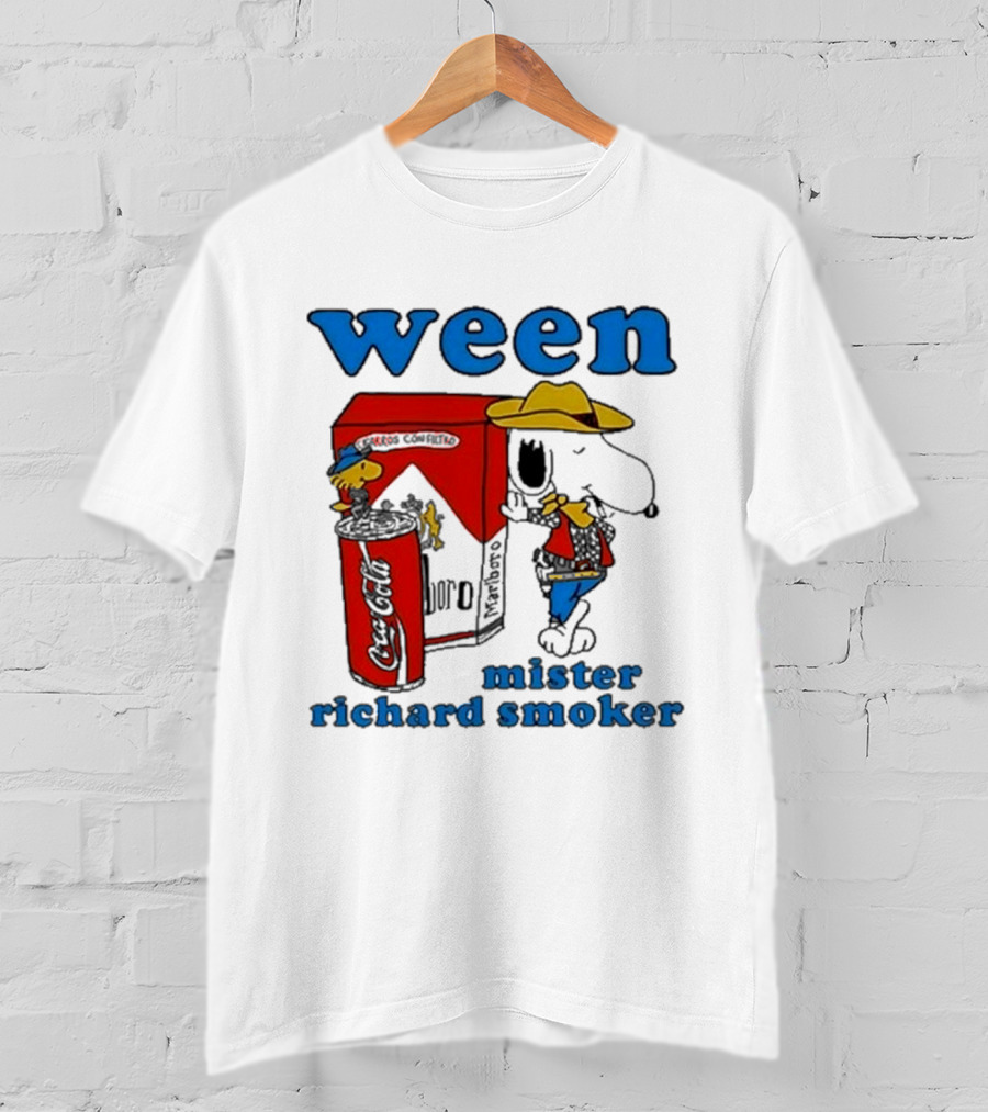 Ween Mister Richard Smoker Snoopy Coca-Cola Marlboro T-Shirt