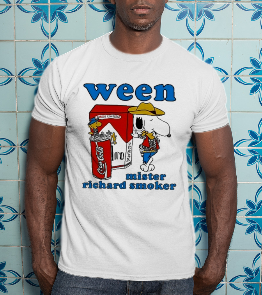 Ween Mister Richard Smoker Snoopy Coca-Cola Marlboro T-Shirt