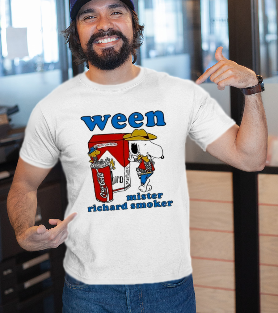 Ween Mister Richard Smoker Snoopy Coca-Cola Marlboro T-Shirt