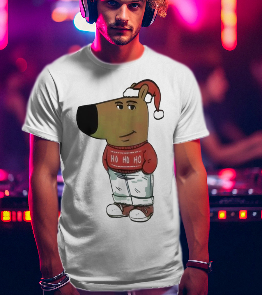 Ho Ho Ho Chill Guy Dog Christmas T-Shirt