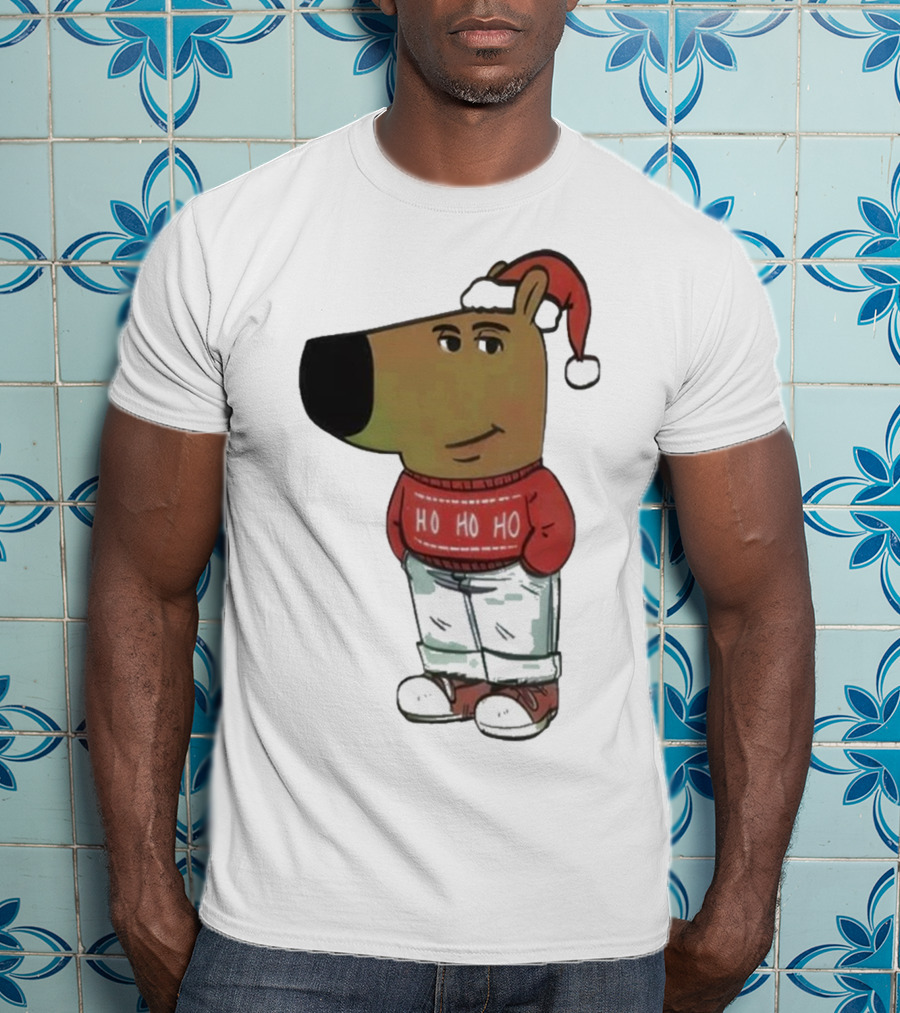 Ho Ho Ho Chill Guy Dog Christmas T-Shirt