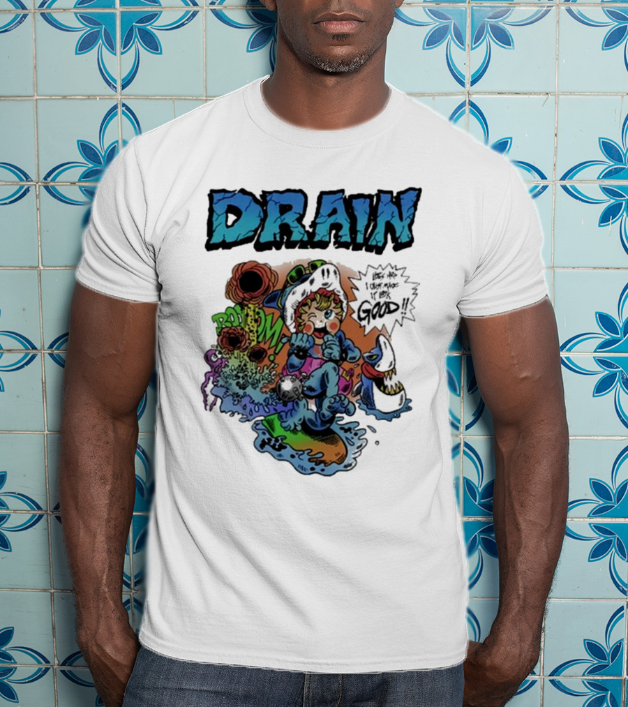 DRAIN Life's Hard But I Got It Good Skater Duck Bombs T-Shirt