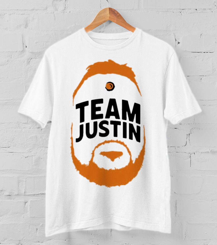 Team Justin Beard Bracket Logo Face T-Shirt