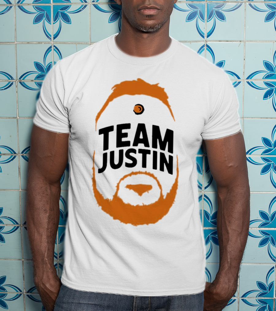 Team Justin Beard Bracket Logo Face T-Shirt