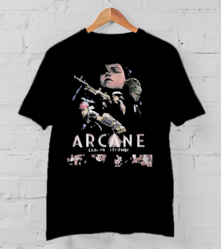 Arcane League Of Legends Jinx Vi And Caitlyn T-Shirt
