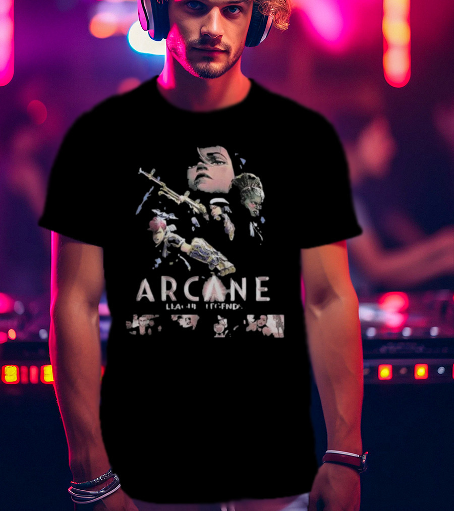 Arcane League Of Legends Jinx Vi And Caitlyn T-Shirt