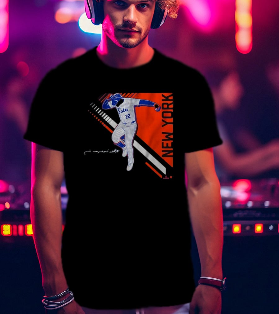 Juan Soto New York Pose 2.0 Pinstripes 22 T-Shirt