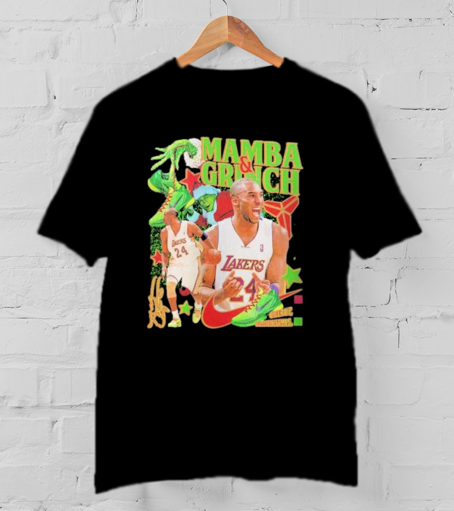 Mamba And Grinch Stole Christmas Kobe Bryant Lakers T-Shirt