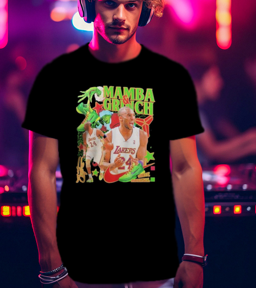 Mamba And Grinch Stole Christmas Kobe Bryant Lakers T-Shirt
