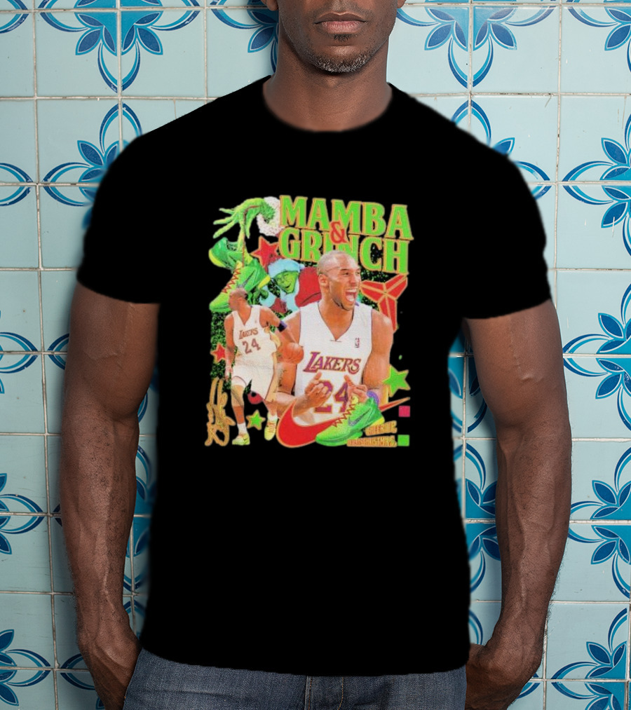Mamba And Grinch Stole Christmas Kobe Bryant Lakers T-Shirt