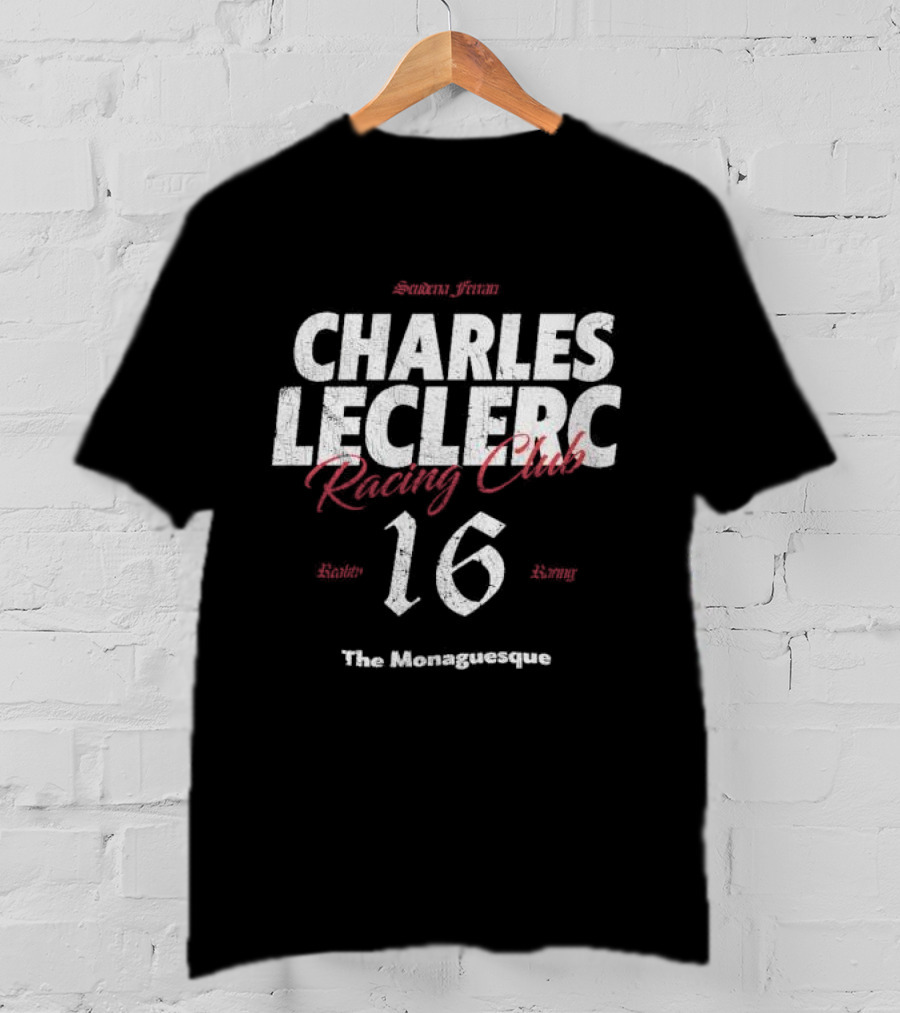 Scuderia Ferrari Charles Leclerc Racing Club 16 The Monaguesque T-Shirt