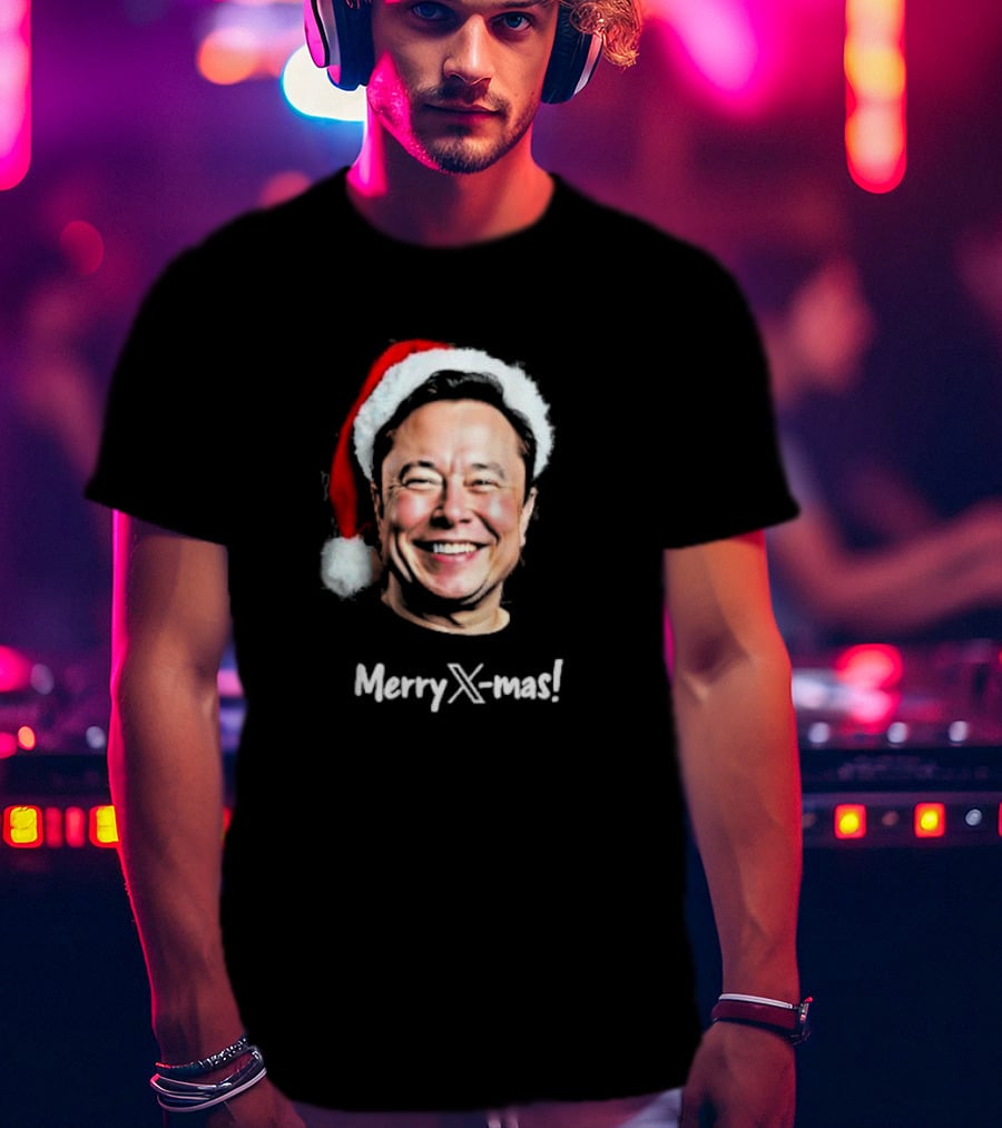 Eleon Musk Merry X-mas Santa Claus Christmas T-Shirt