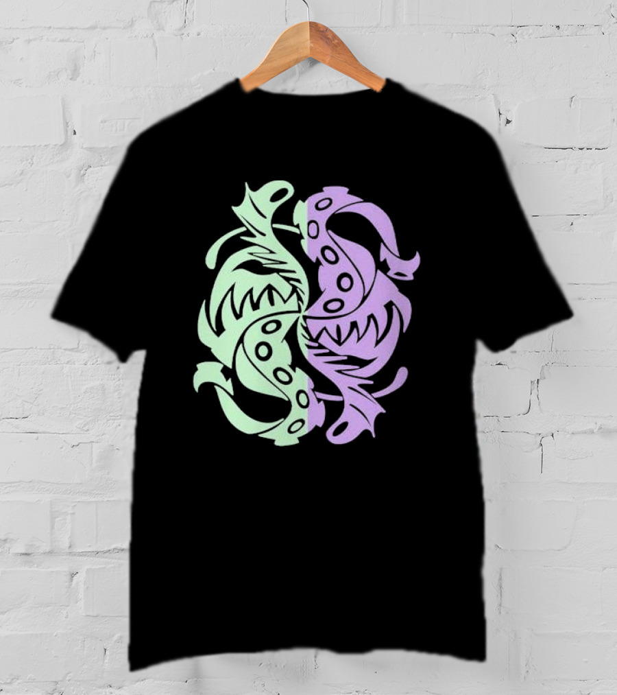 Envy Sigil Green And Purple Tribal Yin Yang T-Shirt