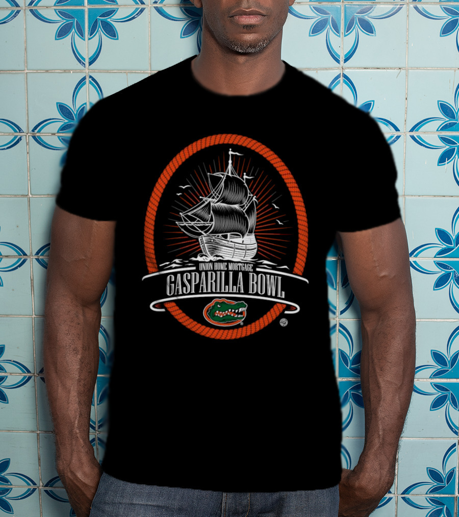 Florida Gators Union Home Mortgage Gasparilla Bowl Pirate Ship T-Shirt