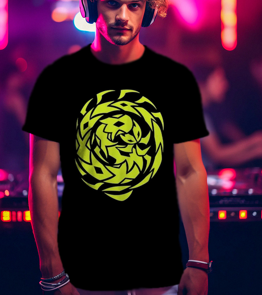Greed Sigil Black And Yellow Spiral T-Shirt