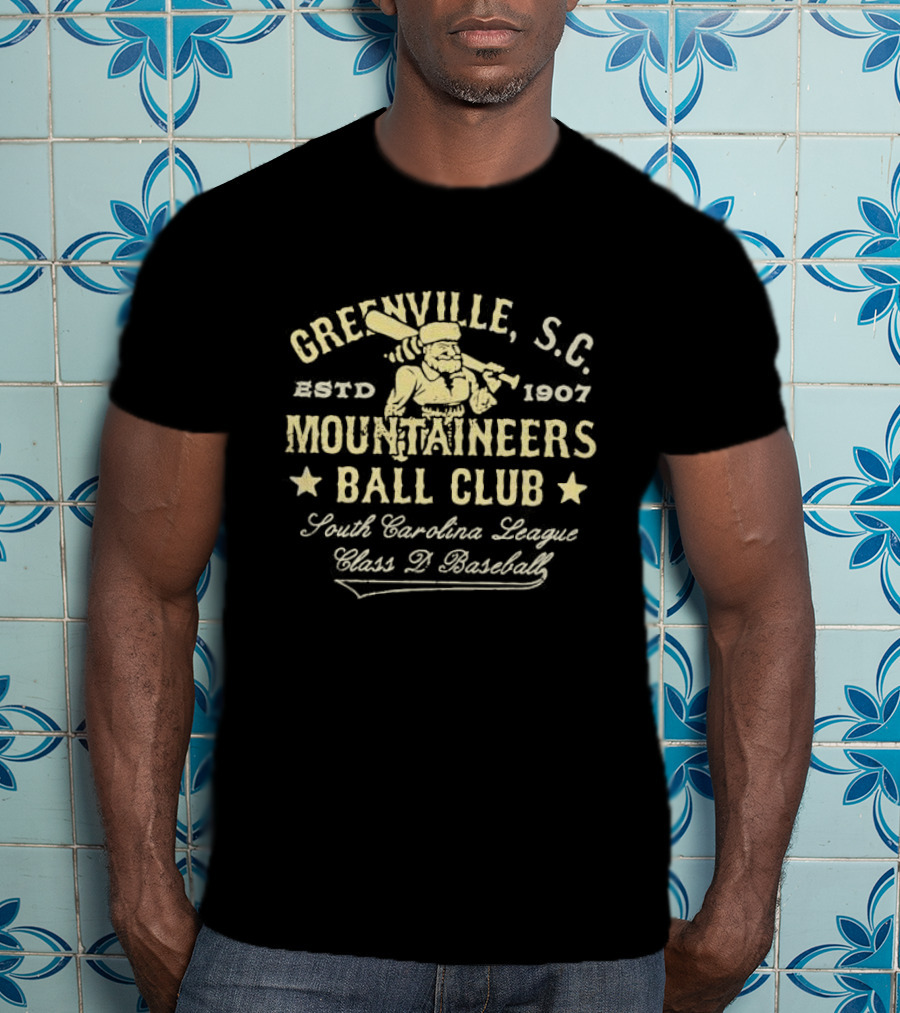 Greenville SC Estd 1907 Mountaineers Ball Club South Carolina League Class D Baseball T-Shirt