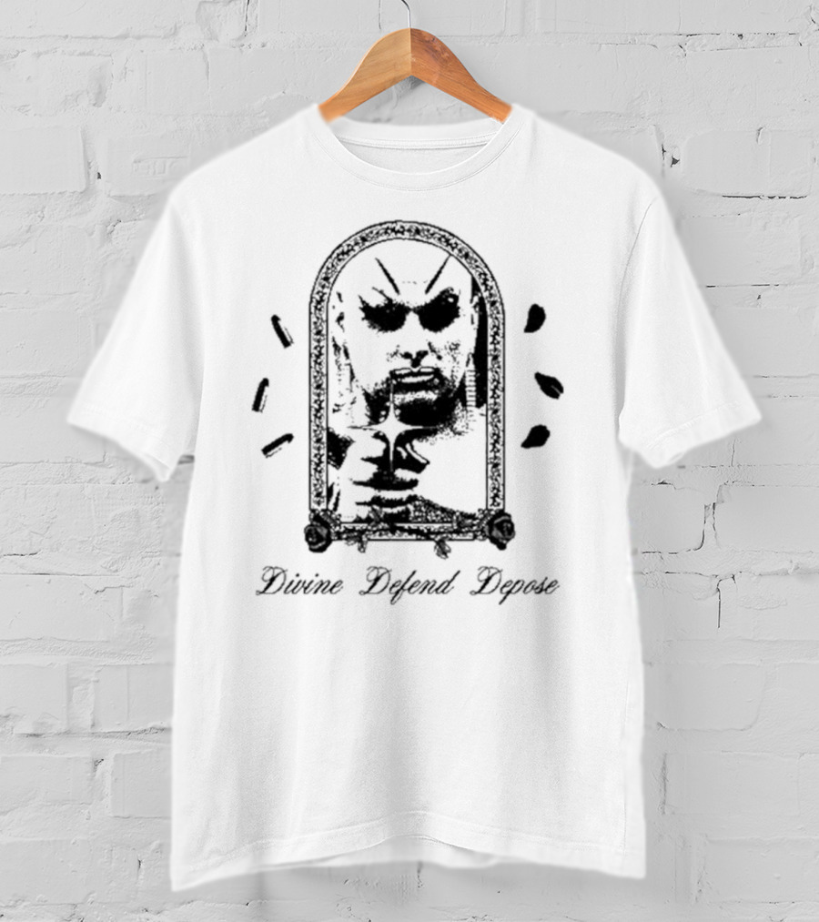 Divine Defend Depose Catchinglizards Mirror Reflection Roses T-Shirt