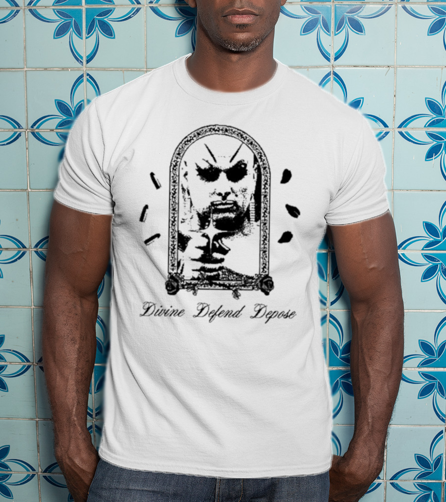 Divine Defend Depose Catchinglizards Mirror Reflection Roses T-Shirt