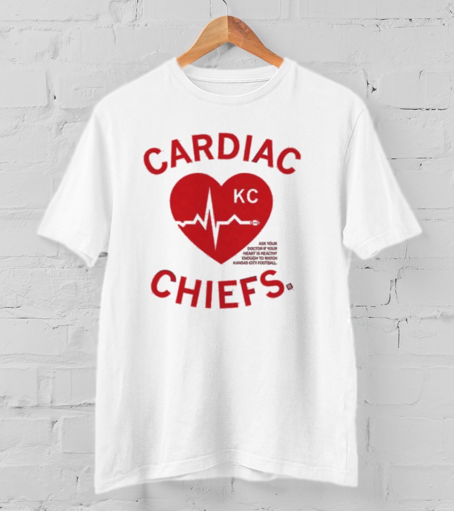 Cardiac Chiefs KC Heartbeat Kansas City Football T-Shirt
