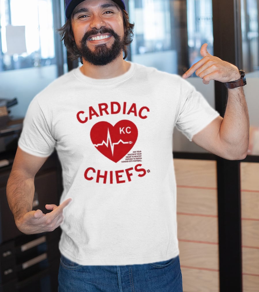 Cardiac Chiefs KC Heartbeat Kansas City Football T-Shirt