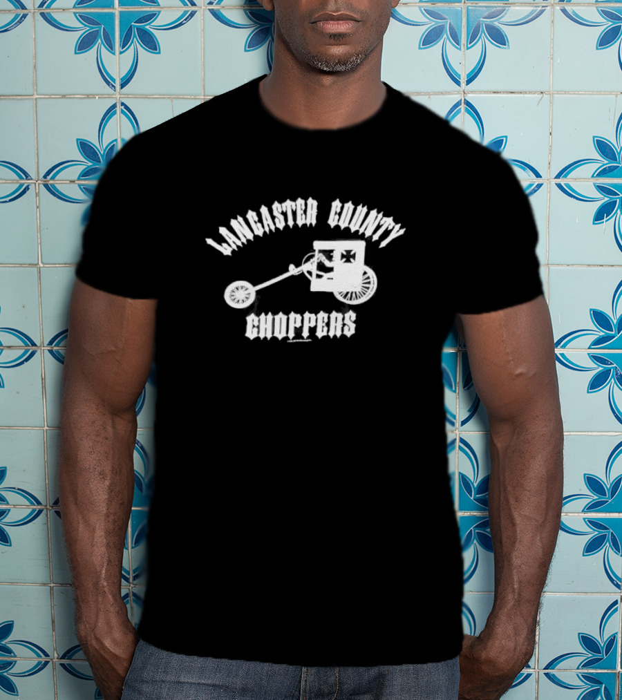 Lancaster County Choppers Amish Buggy Motorcycle Fusion T-Shirt