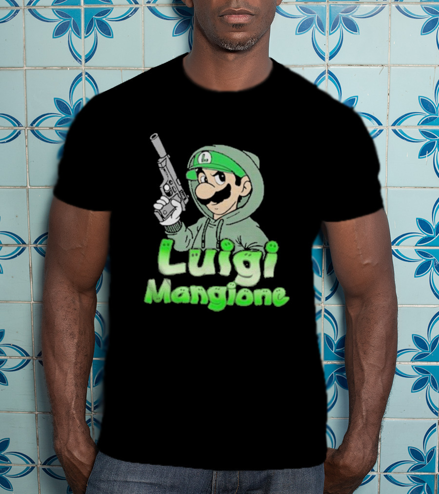 Luigi Mangione Hoodie Gun Character Mashup T-Shirt