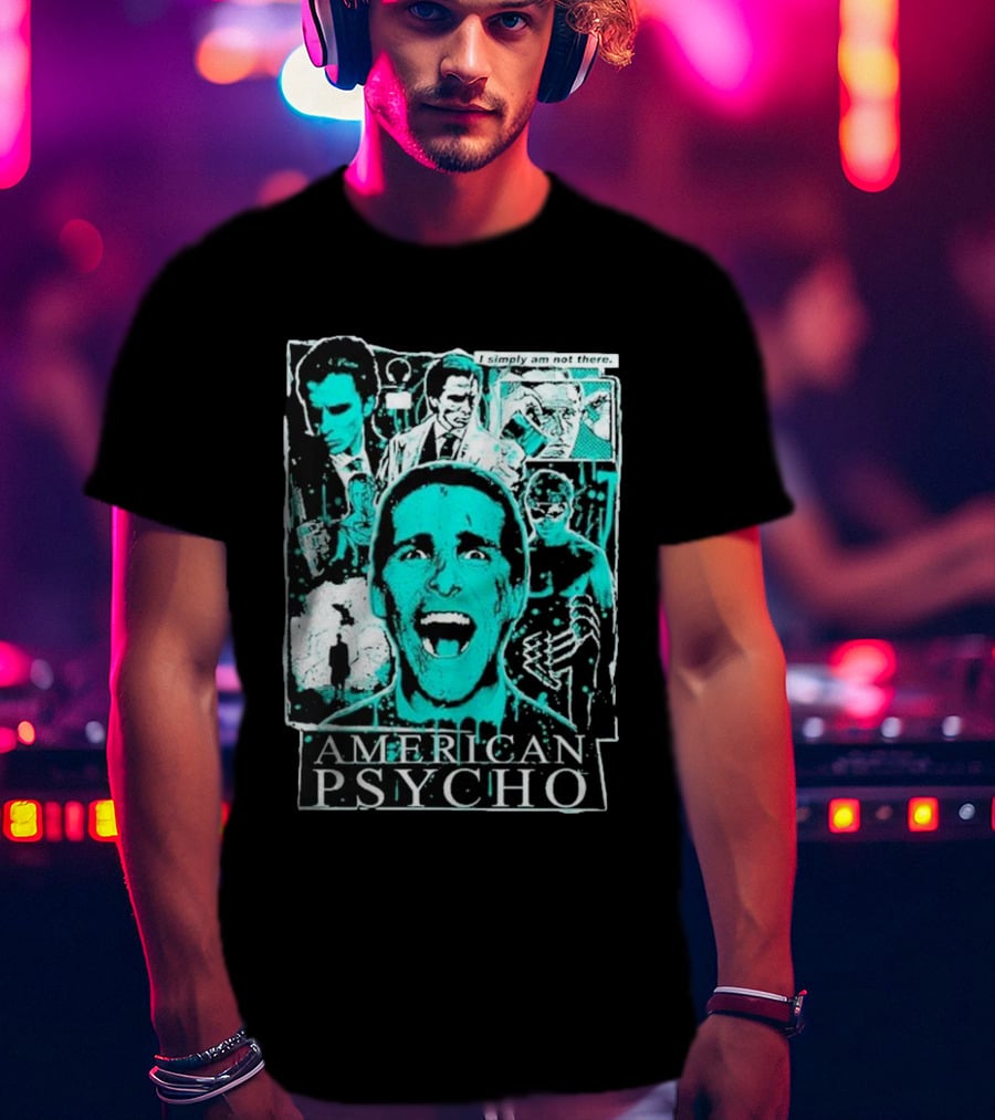 American Psycho Patrick Bateman I Simply Am Not There Collage T-Shirt