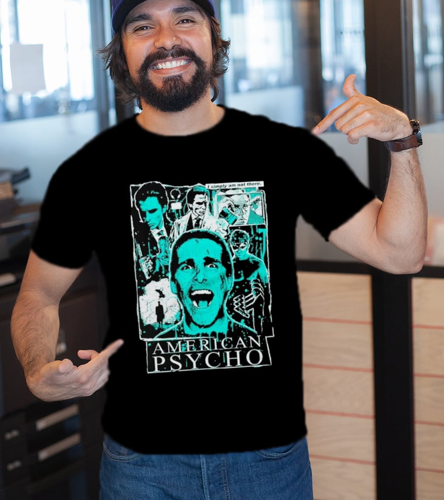 American Psycho Patrick Bateman I Simply Am Not There Collage T-Shirt